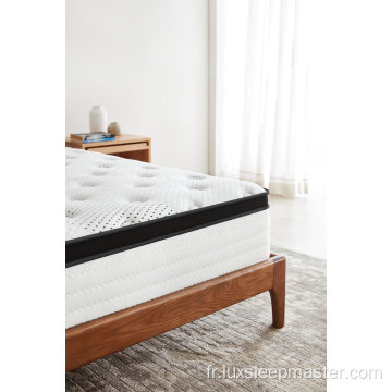 Matelas de lit à ressorts ensachés en mousse à mémoire de forme confortable